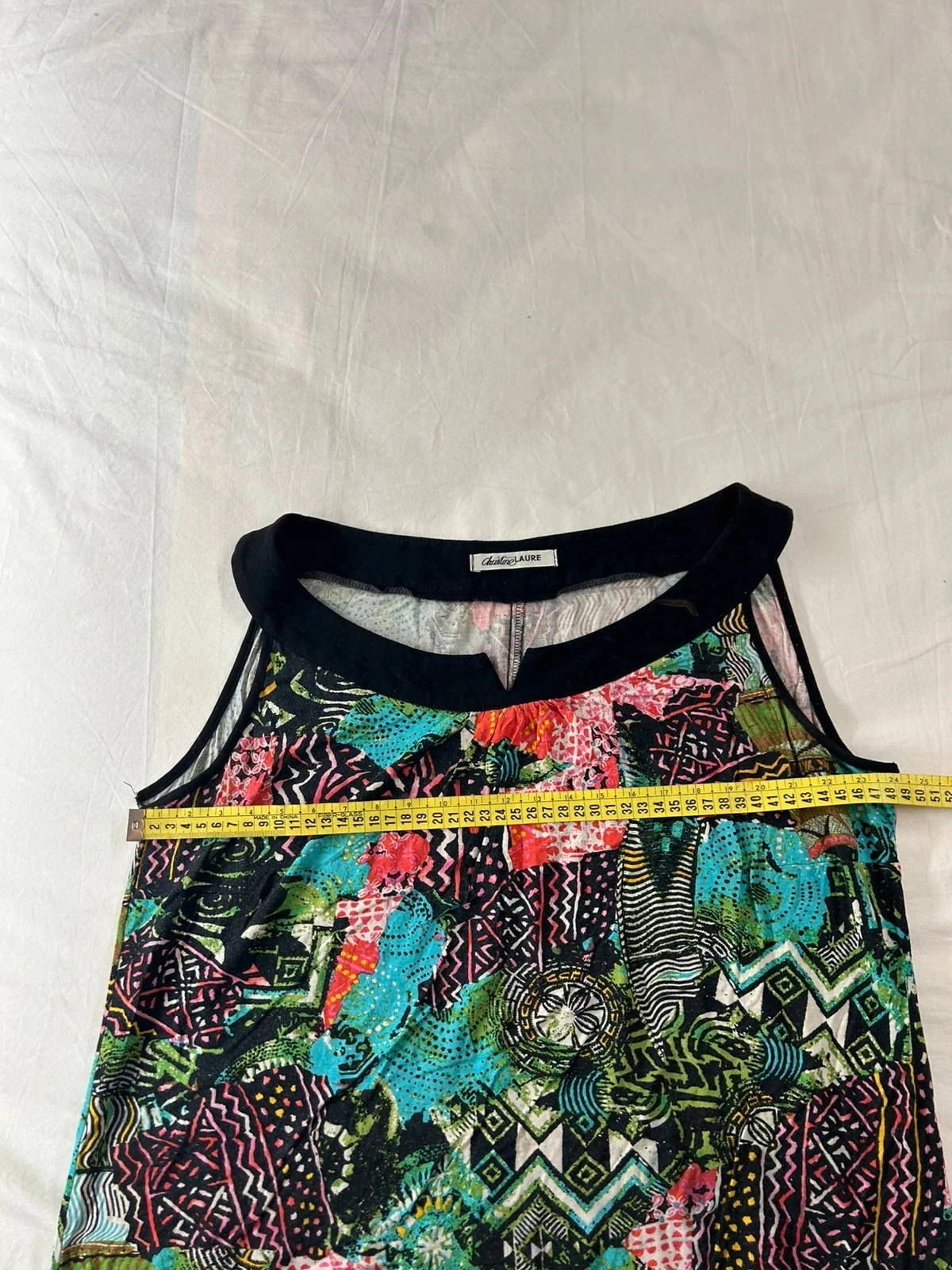 Vintage multicolore geprint tanktop christine laure – photo 10